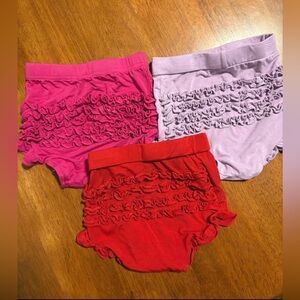 3 Bums & Roses bamboo ruffle diaper covers